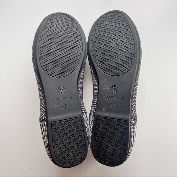 Rothy's Cloud Gray Bird's Eye Round Toe Flats - Picture 6 of 12